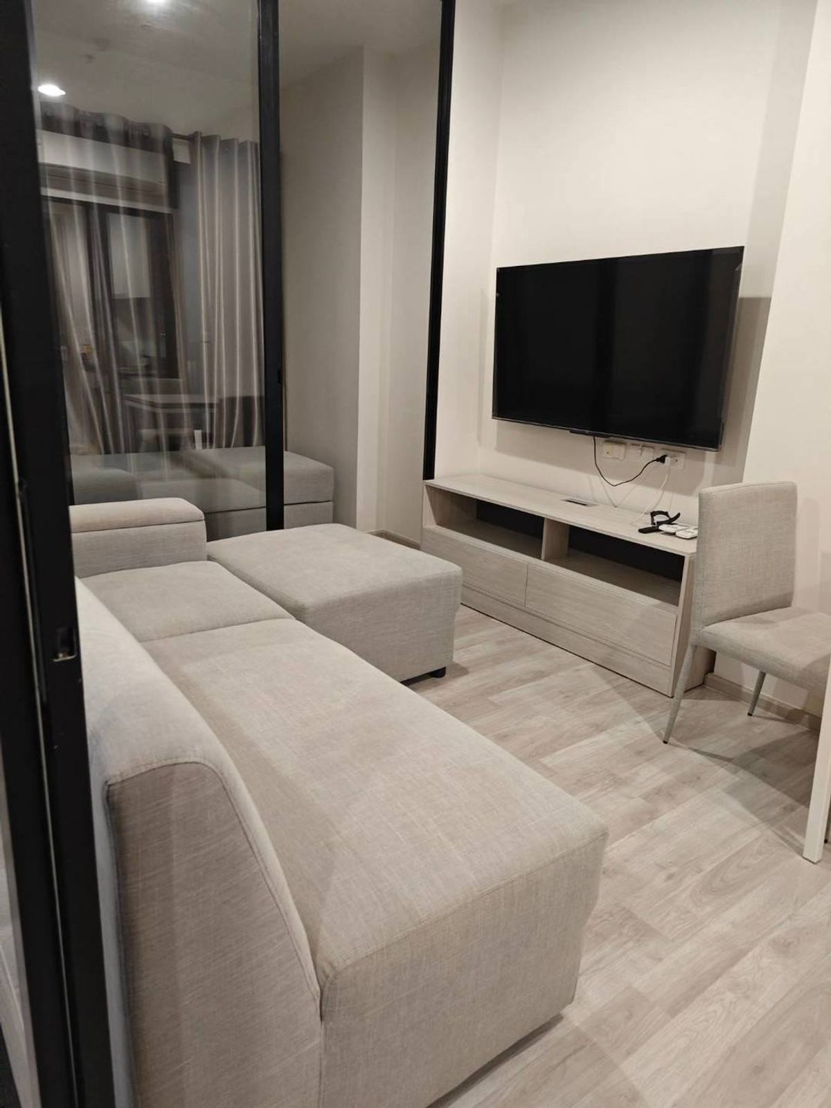 ให้เช่าคอนโดบางนา แบริ่ง ลาซาล : ห้องขนาด 1Bedroom Plus 35ตรม. ให้เช่า Niche Mono Mega Space Bangna ชั้น33 เฟอร์ครบ