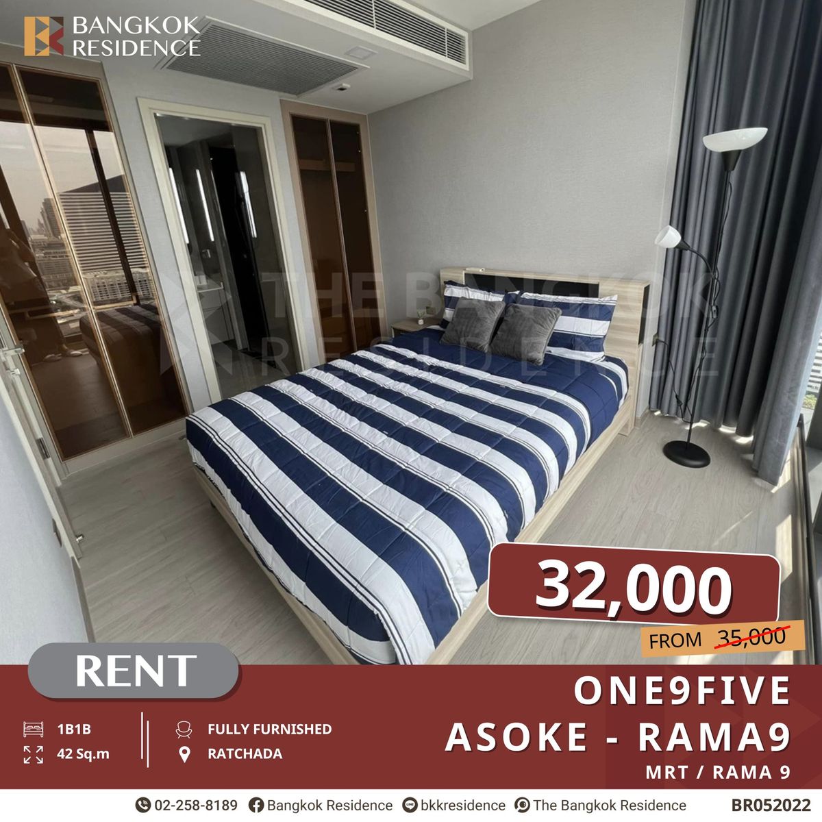 For RentCondoRama9, Petchburi, RCA : One9Five Asoke - Rama 9, Move-in Ready Condo in the New CBD Near MRT Rama 9