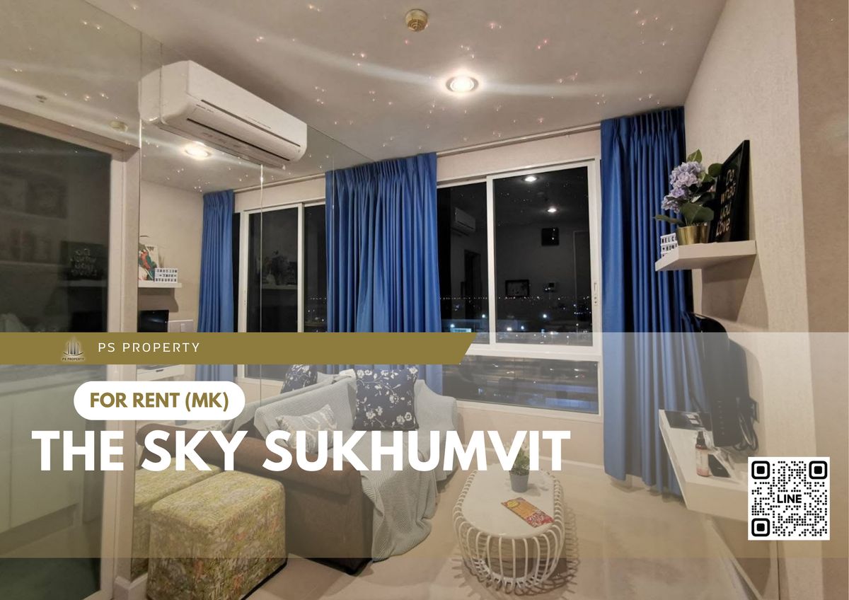 For RentCondoOnnut, Udomsuk : For rent 📍 The Sky Sukhumvit 📍 near BTS Udomsuk, complete with furniture and appliances