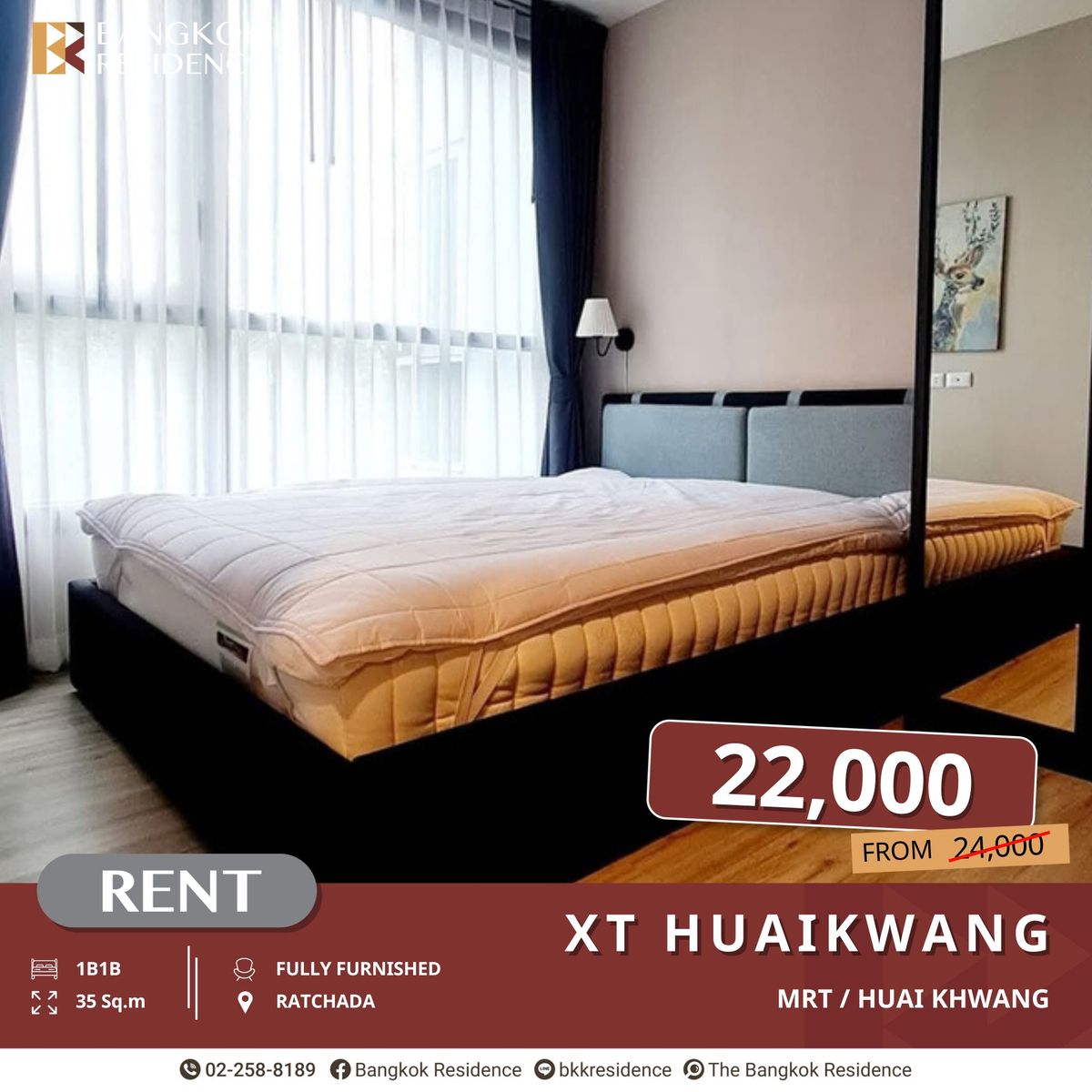 For RentCondoRatchadapisek, Huaikwang, Suttisan : XT Huaikhwang, Ready-to-Move-In Condo at a Great Price Near MRT Huai Khwang