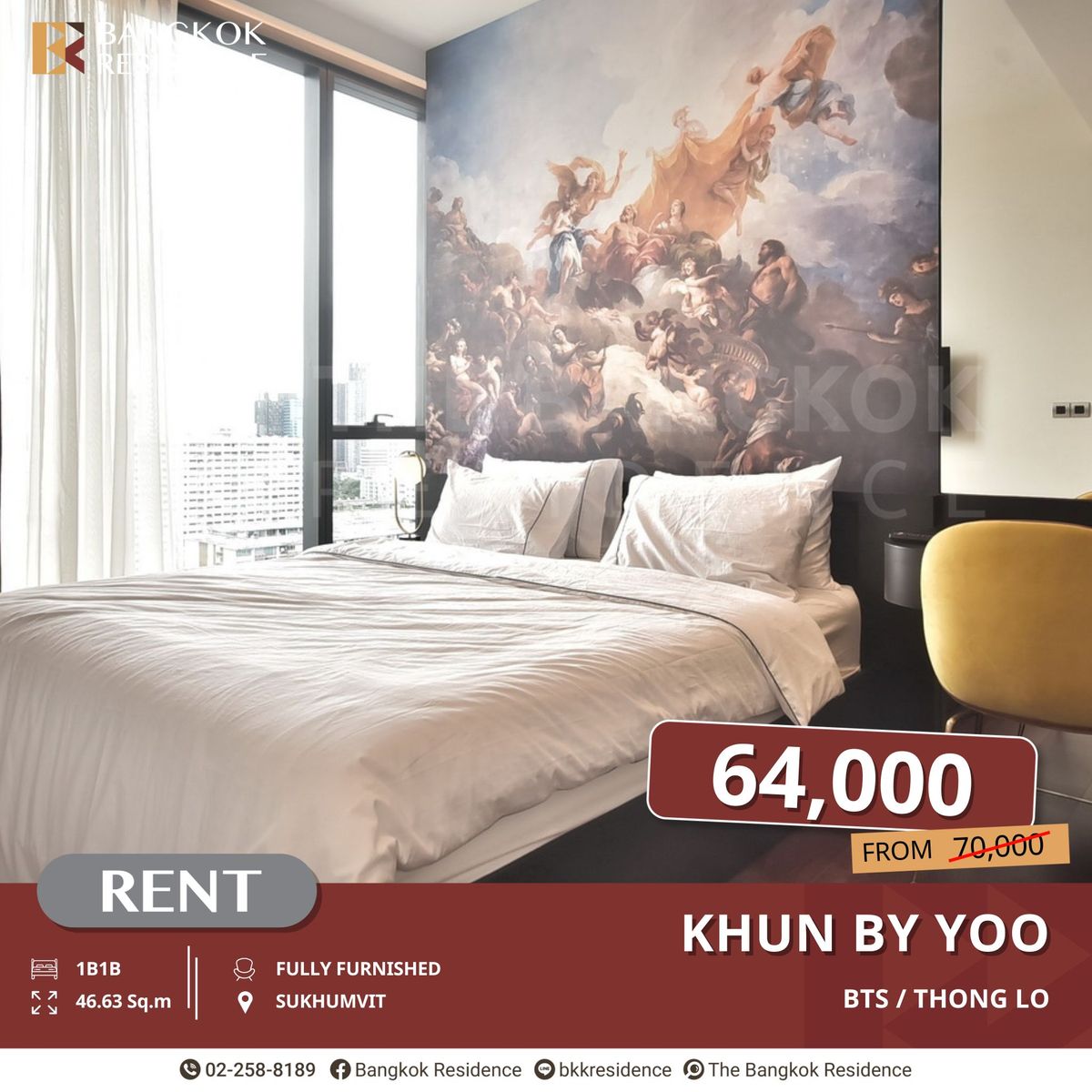 For RentCondoSukhumvit, Asoke, Thonglor : Khun by Yoo, Luxury High-Rise Condo, Ready to Move-In near BTS Thong Lo