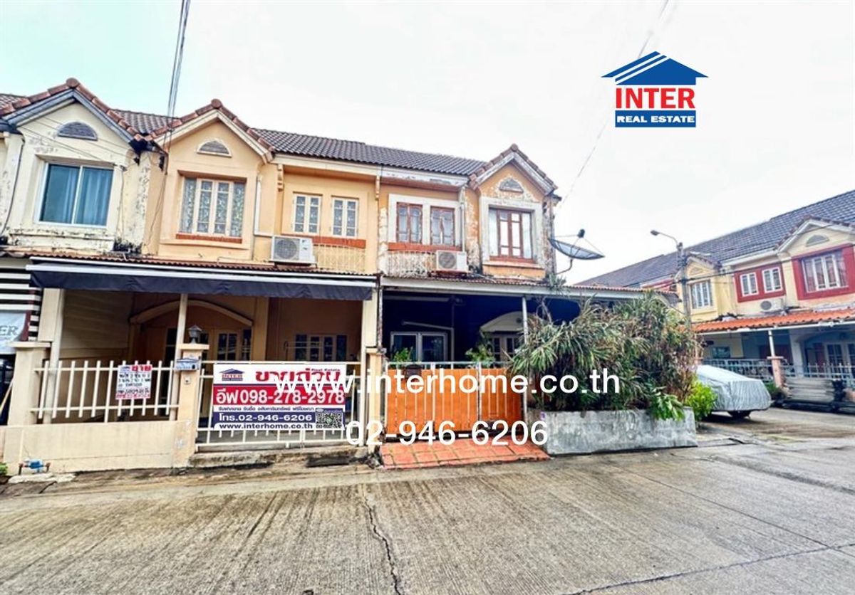 For SaleTownhomeNawamin, Ramindra : 2 -story townhouse 18 sq.w., Chantakan Village Soi Permsin 58, Permsin Road, Sai Mai, Bangkok