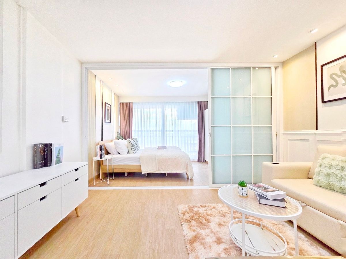 For SaleCondoLadprao101, Happy Land, The Mall Bang Kapi : Ladprao Condo Beautiful room, newly decorated, ready to serve 🥰🤗👌 & quot; City villa & quot; 🏙