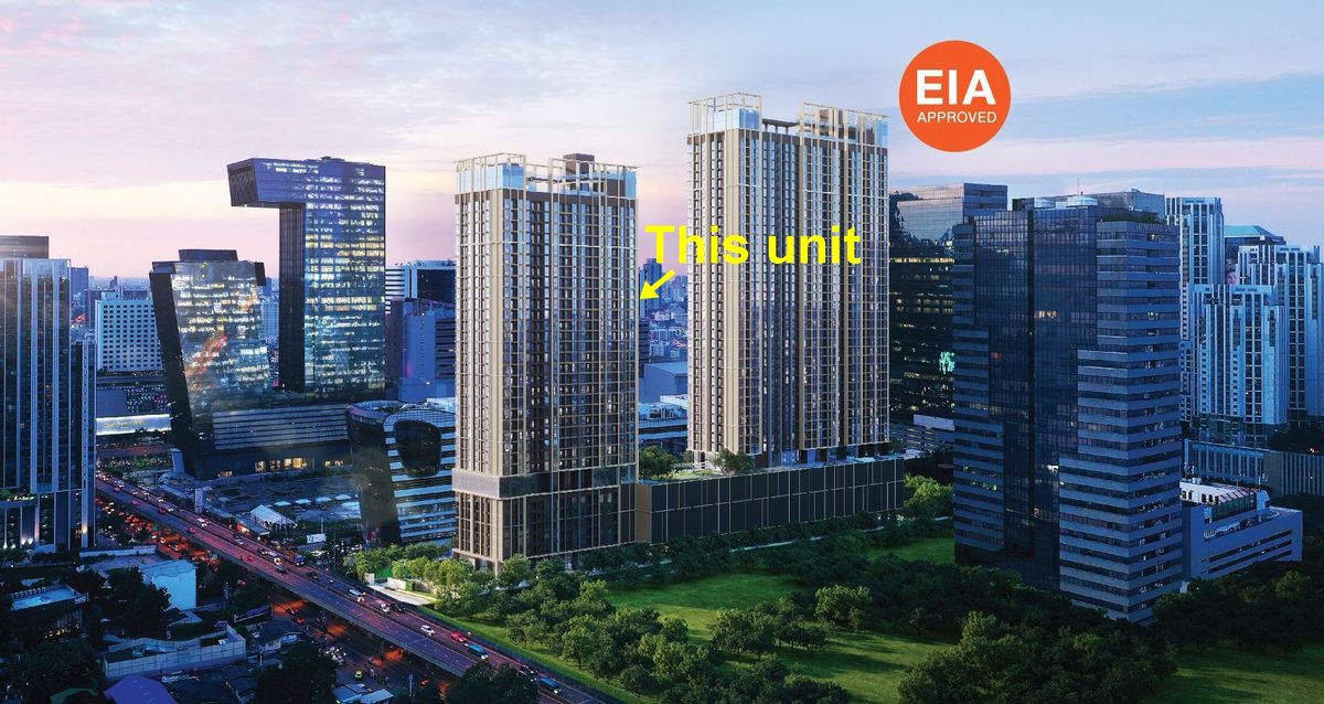 ขายดาวน์คอนโดพระราม 9 เพชรบุรีตัดใหม่ RCA : ห้องชุด 30.54 ตร.ม ชั้น 23 NUE DISTRICT R9 พระราม 9