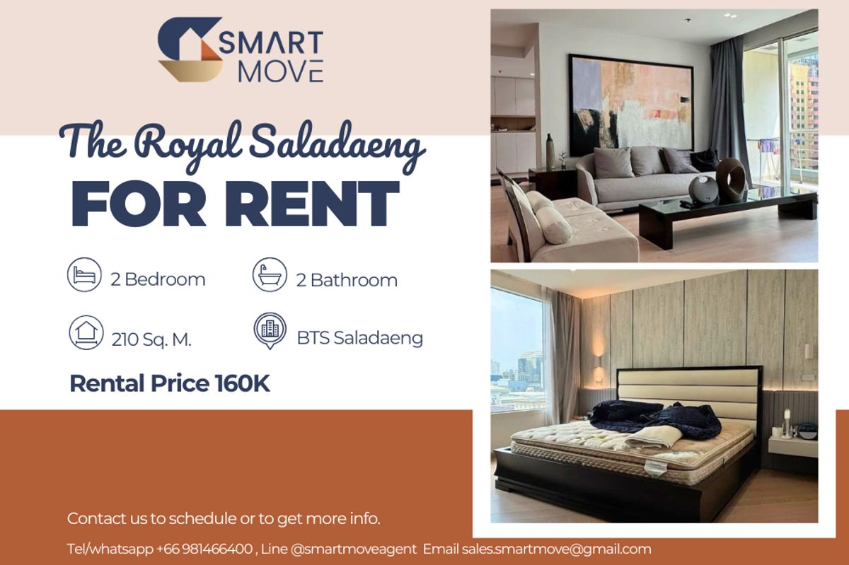 ให้เช่าคอนโดสีลม ศาลาแดง บางรัก : 🔥 สำหรับเช่า !!🔥Code C20250300046....The Royal Saladaeng, 2 ห้องนอน, 2 ห้องน้ำ, ชั้นสูง 10++, แต่งครบ, พร้อมเข้าอยู่ 📣📣