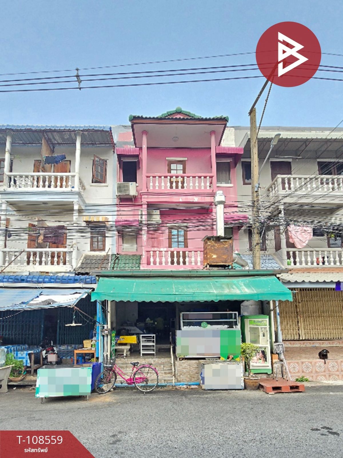For SaleShop HouseSamut Prakan,Samrong : 3 -storey commercial building for sale, Nilubol Ville Village, Bang Phli, Samut Prakan