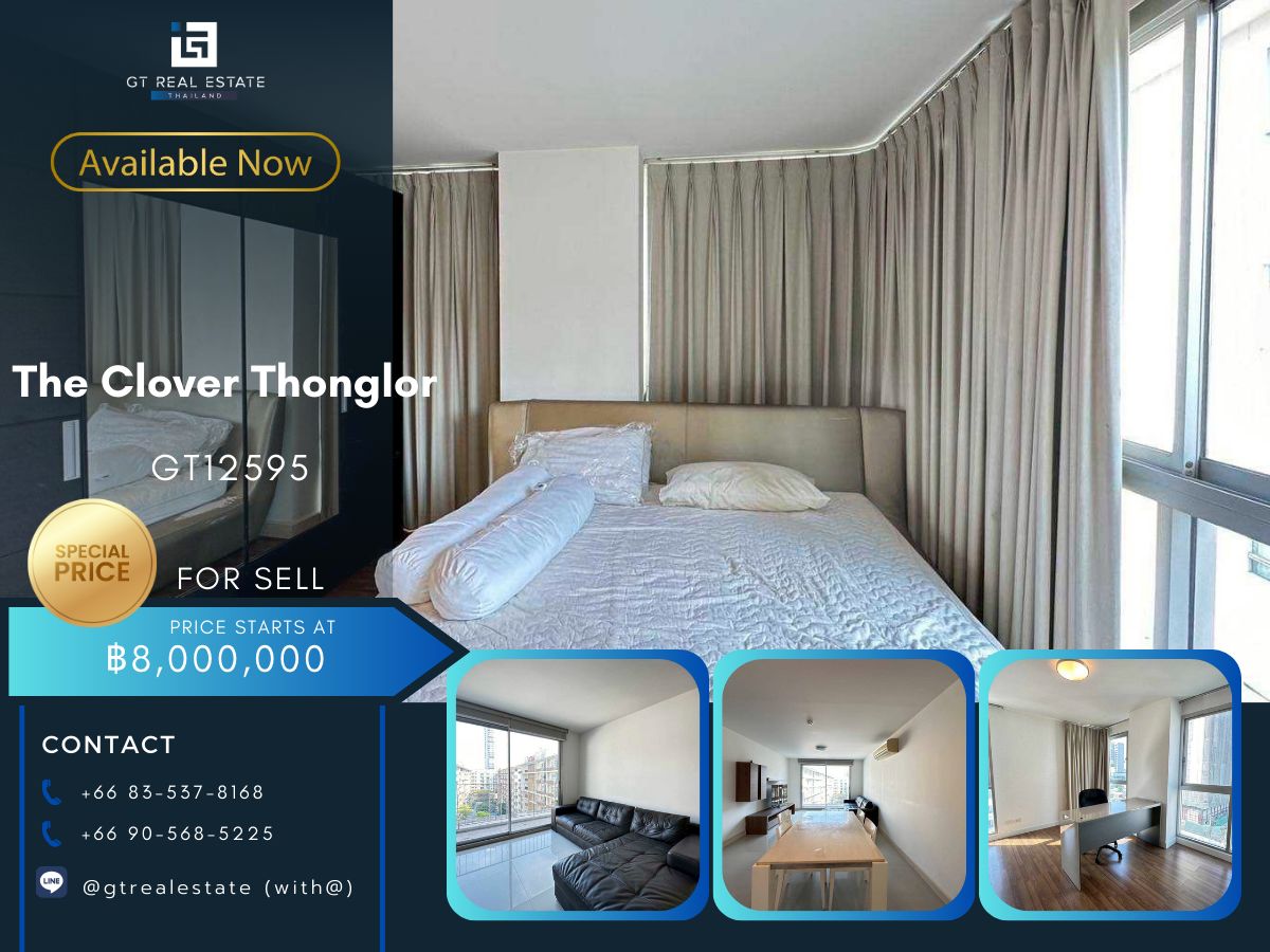 ขายคอนโดสุขุมวิท อโศก ทองหล่อ : คอนโด The Clover Thonglor ห้องสวย เฟอร์นิเจอร์ครบ พร้อมขาย