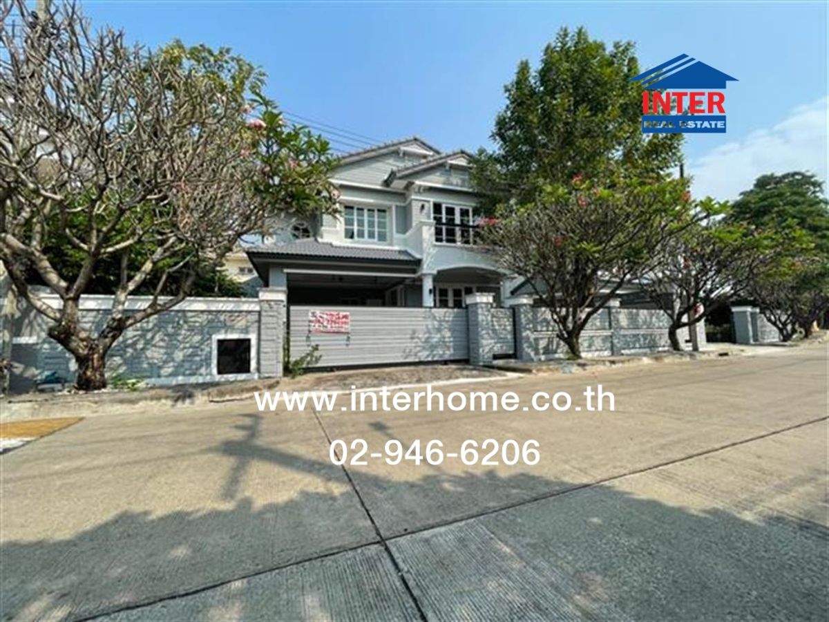 For SaleHouseChaengwatana, Muangthong : 2 storey detached house, 82 sq.w., Manthana Village Pak Kred-Somdet Phra Srinagarindra Suan Soi Sri Saman 4, Chaeng Watthana Road, Pak Kred, Sri Saman Road, Pak Kred, Nonthaburi