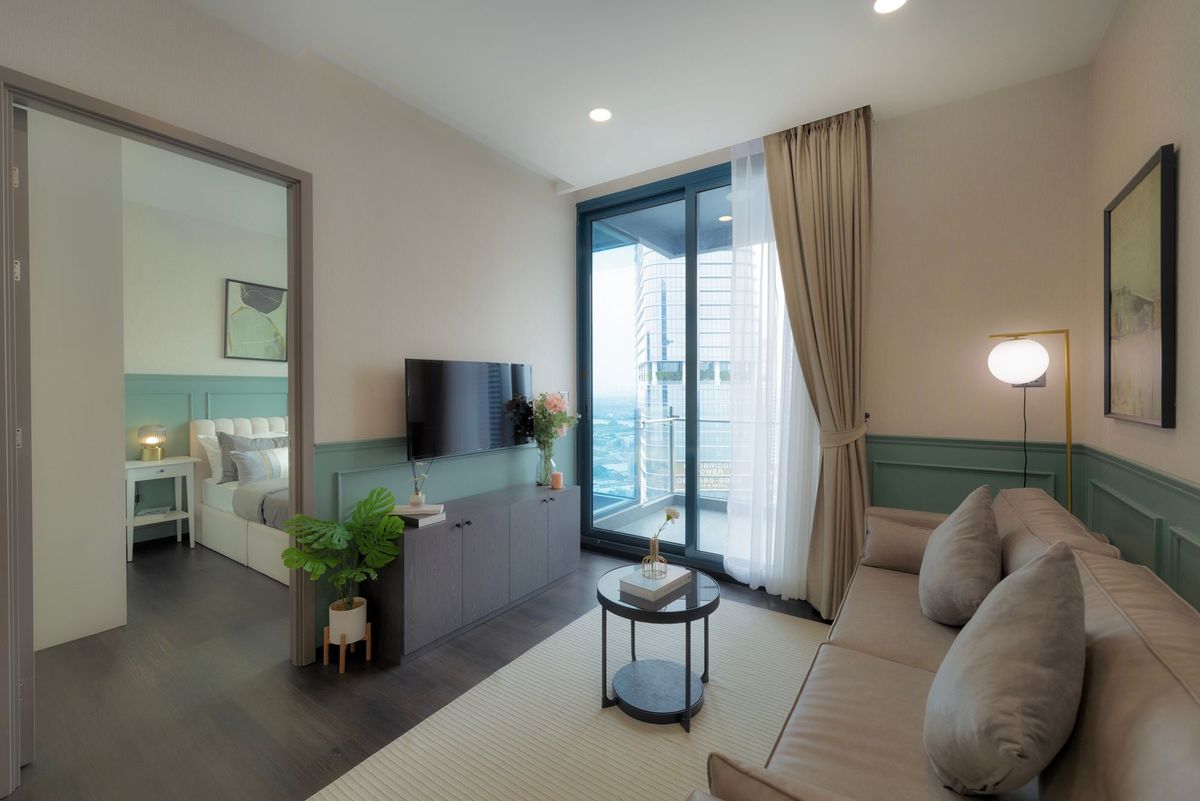 For SaleCondoRama3 (Riverside),Satupadit : 1-BR Condo at Sapphire Luxurious Condominium Rama III close to Phra Ram 3 (1299000)