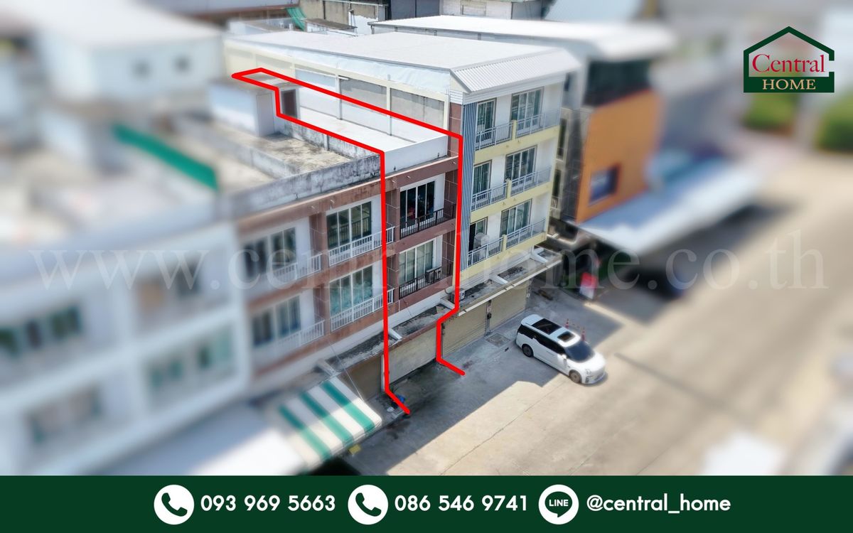 ขายอาคารพาณิชย์บางแค เพชรเกษม : อาคารพาณิชย์ 3.5 ชั้น โครงการ มั่งมีแสนสุข - กัลปพฤกษ์ ทำเลดี