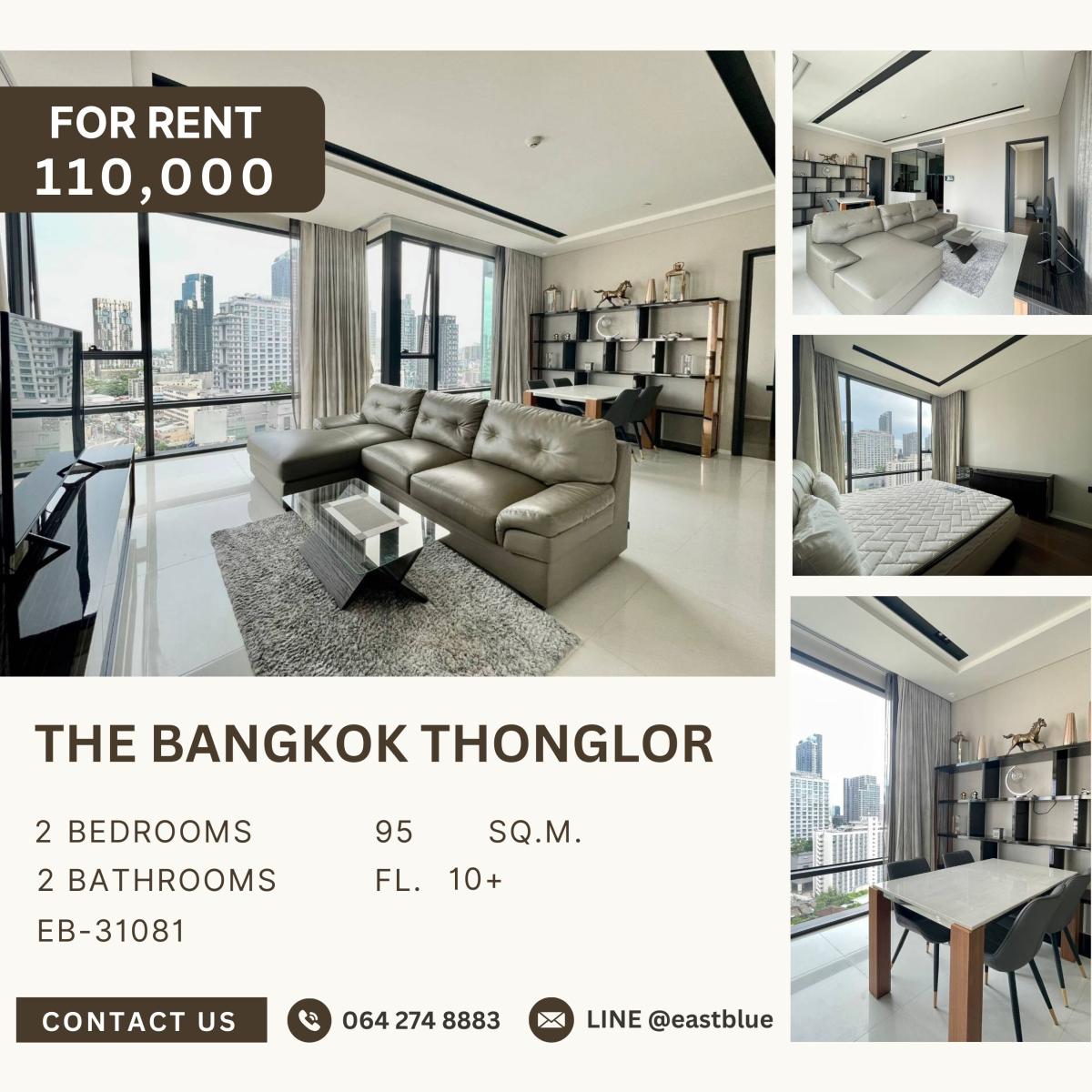 For RentCondoSukhumvit, Asoke, Thonglor : The Bangkok Thonglor, 2 bed, 110000 per month