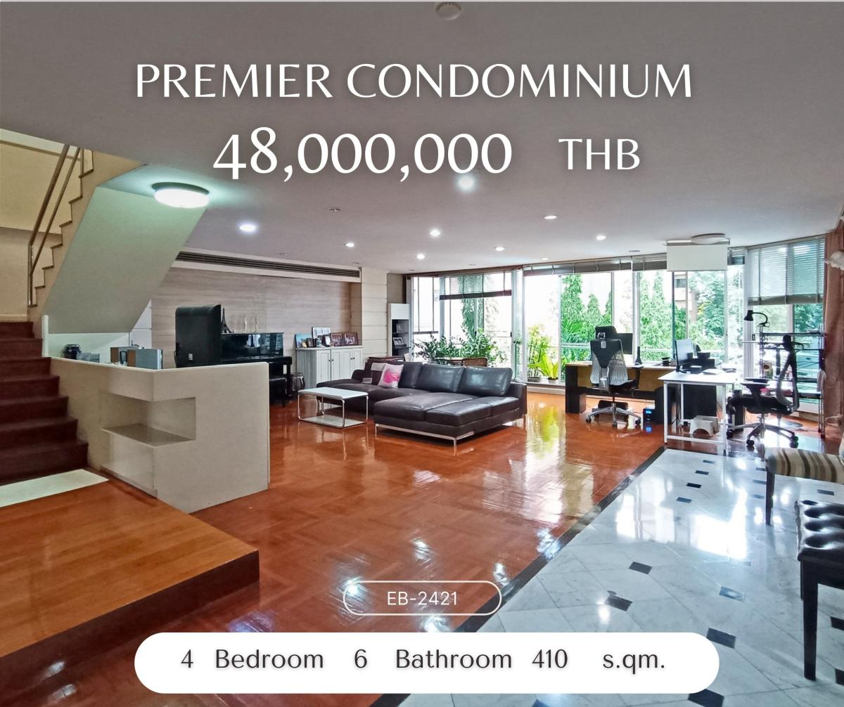 ขายคอนโดสุขุมวิท อโศก ทองหล่อ : Duplex Penthouse ใจกลางพร้อมพงษ์ ที่จอดรถ 4 คัน เพียง 300 เมตรถึงบีทีเอสพร้อมพงษ์ ฝ้าสูงได้ถึง 3.4 เมตร เลี้ยงสัตว์ได้ วิวส่วนกลาง