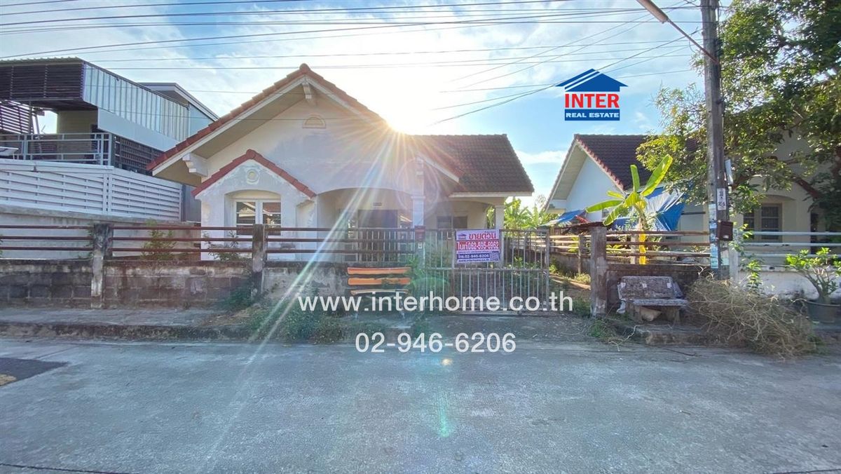 For SaleHouseMin Buri, Romklao : 1 storey detached house, 51 sq.w., Nakalai Village Soi Link Samphan 26 Linking road Suwinthawong Road, Nong Chok District, Bangkok