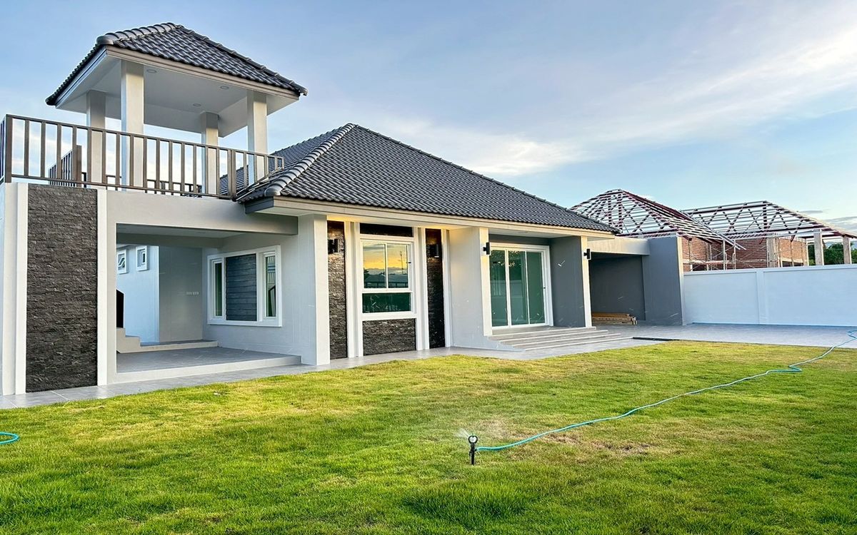For SaleHouseCha-am Phetchaburi : House for sale Setthasiri Village Cha -am Project, Khao Yai Subdistrict, Cha -Am District, Phetchaburi Province, near Santoroni Water Park, near Cha -am Sea for 10 minutes