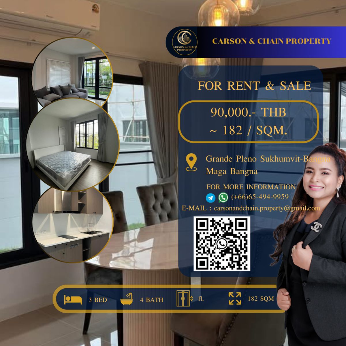 For RentHouseSamut Prakan,Samrong : Grande Pleno Sukhumvit-Banna