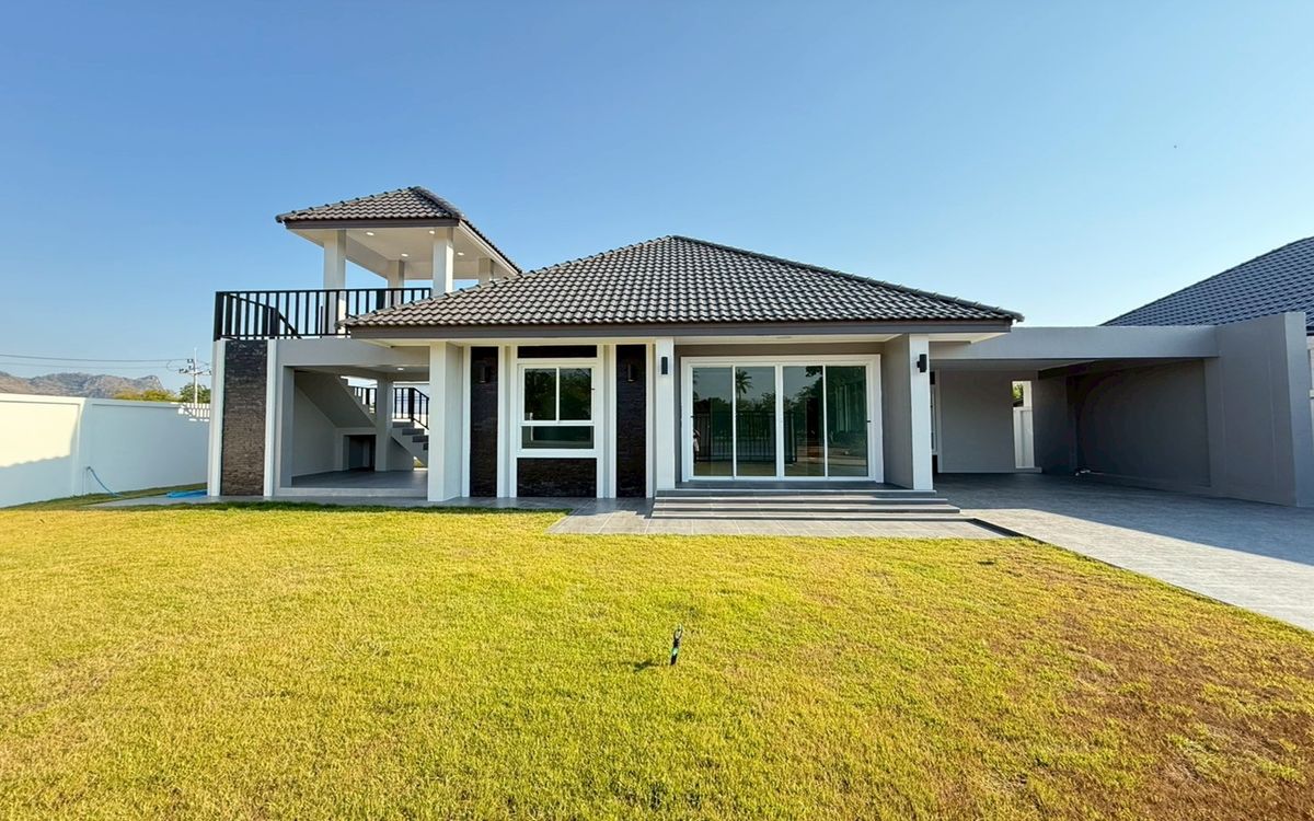 For SaleHouseCha-am Phetchaburi : House for sale Setthasiri Village Cha -am Project, Khao Yai Subdistrict, Cha -Am District, Phetchaburi Province, near Santoroni Water Park, near Cha -am Sea for 10 minutes