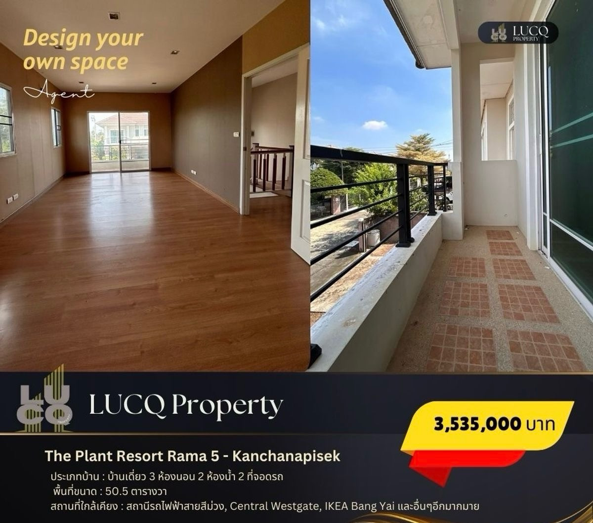 The house is suitable for the owner of The Plant Resort Rama 5. Loading...