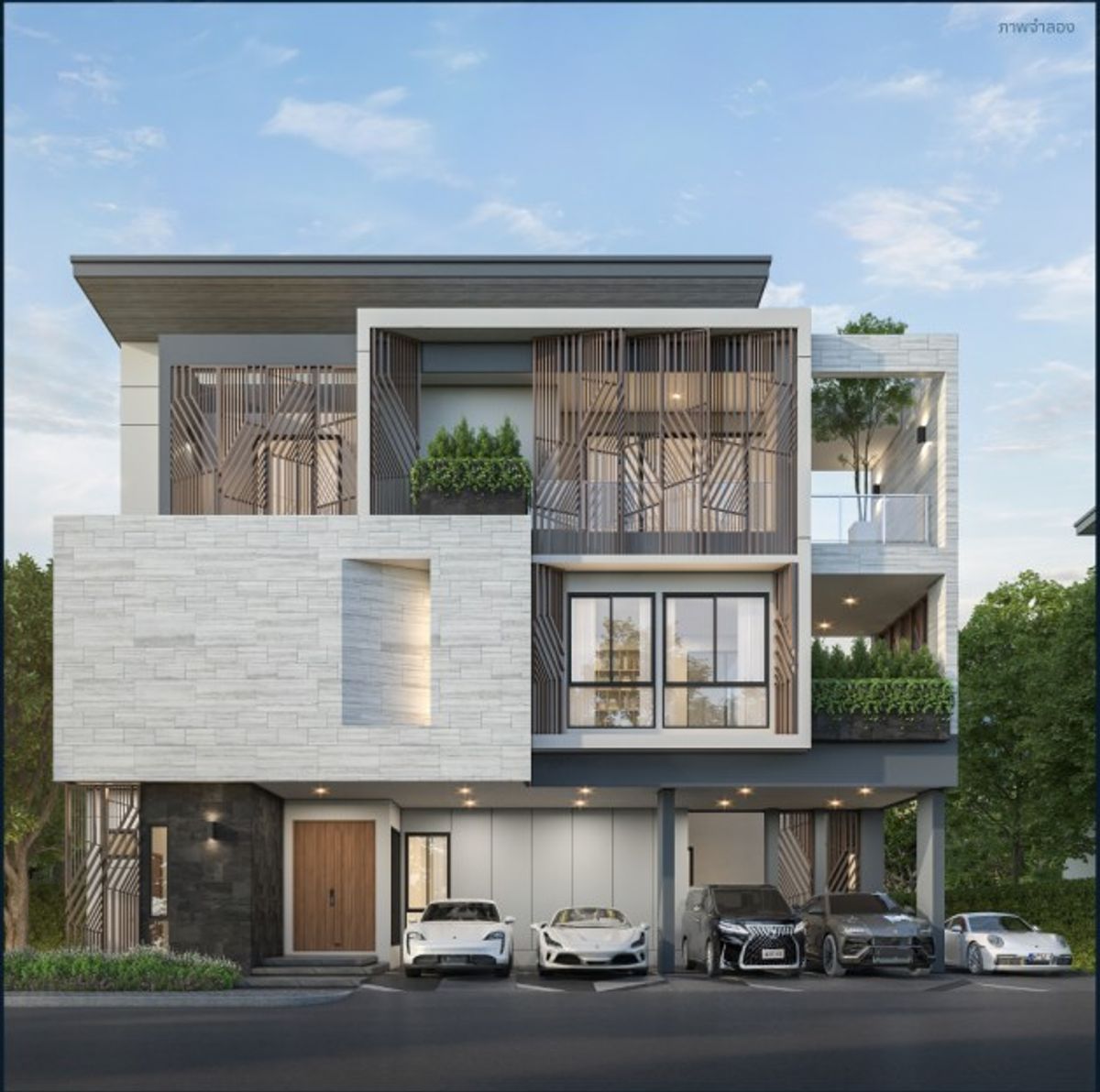 ขายบ้านพัฒนาการ ศรีนครินทร์ : Luxury House For Sale บ้านหรู 3 ชั้น The Gentry Phatthanakan 2 เขตสวนหลวง กรุงเทพมหานคร 