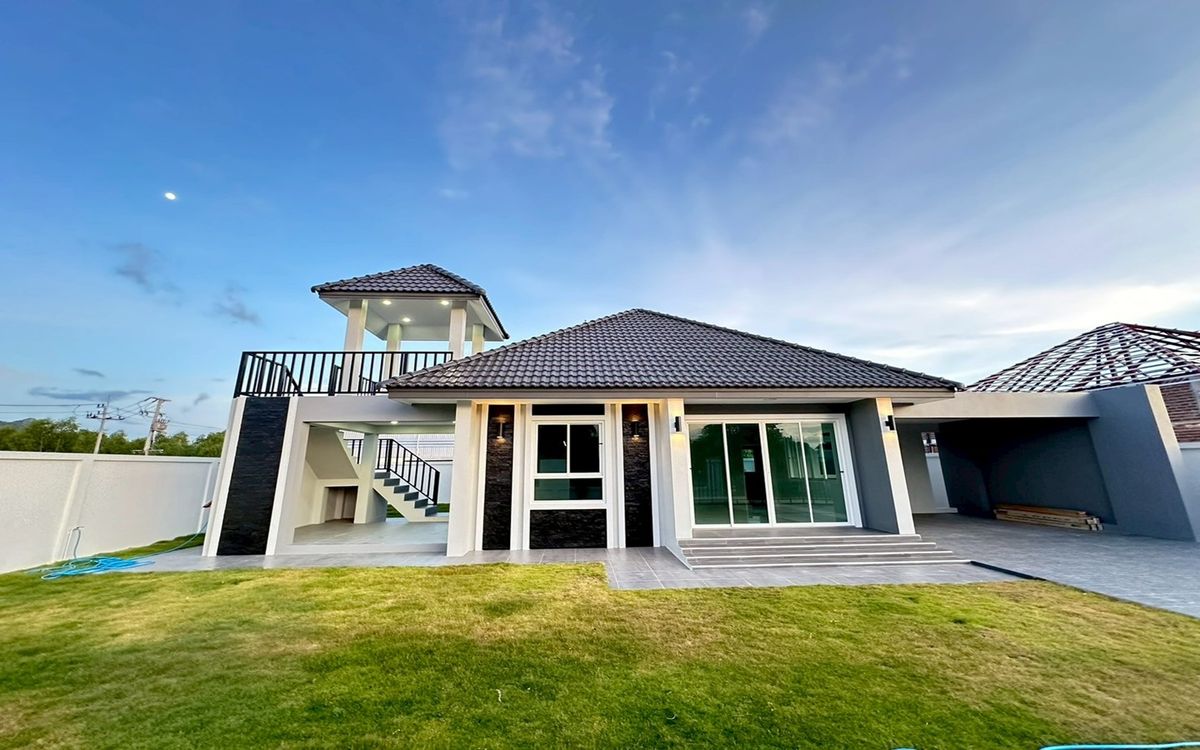 For SaleHouseCha-am Phetchaburi : House for sale Setthasiri Village Cha -am Project, Khao Yai Subdistrict, Cha -Am District, Phetchaburi Province, near Santoroni Water Park, near Cha -am Sea for 10 minutes