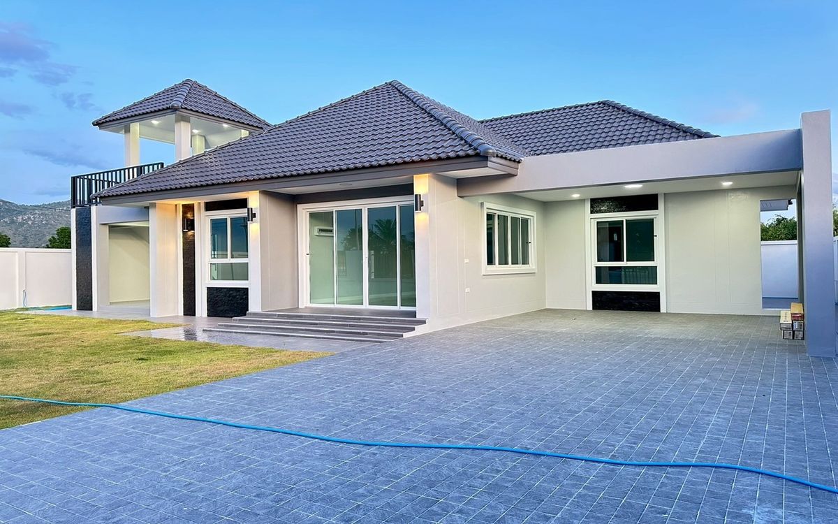 For SaleHouseCha-am Phetchaburi : House for sale Setthasiri Village Cha -am Project, Khao Yai Subdistrict, Cha -Am District, Phetchaburi Province, near Santoroni Water Park, near Cha -am Sea for 10 minutes