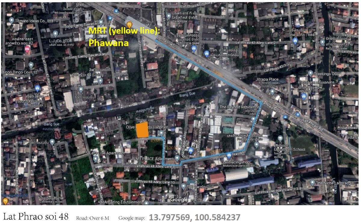 ขายที่ดินโชคชัย4 ลาดพร้าว71 : ขายที่ดินเปล่า ลาดพร้าว ซอย 48 ขนาดพื้นที่ 420 วา