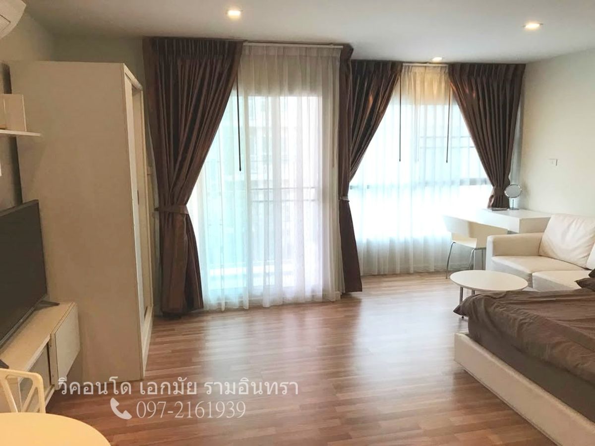 For RentCondoYothinpattana,CDC : Rent We Condo Ekkamai-Ramintra, corner room, ready 📲O97-2161939