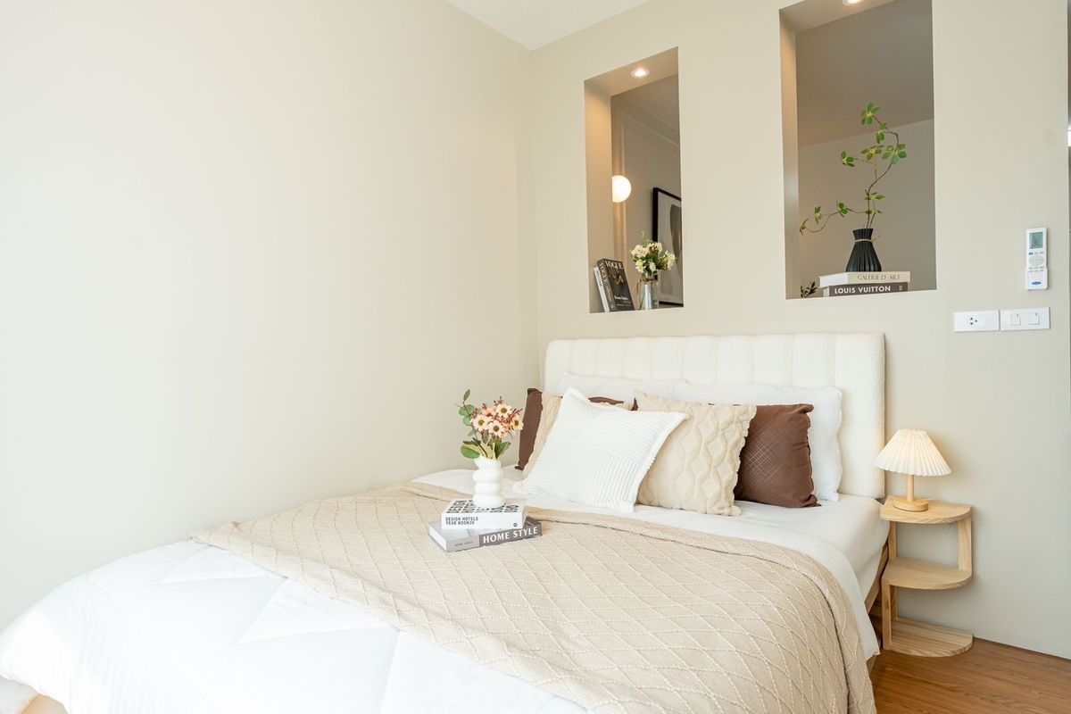ขายคอนโดอ่อนนุช อุดมสุข : 🏬❤️ขายด่วน🍭🏬 A Space Sukhumvit77 (เอ สเปซ สุขุมวิท77) 📌1Bed 31 sq.m. ตึกD ชั้น5 - Minimal Style - 🍵🌿 

