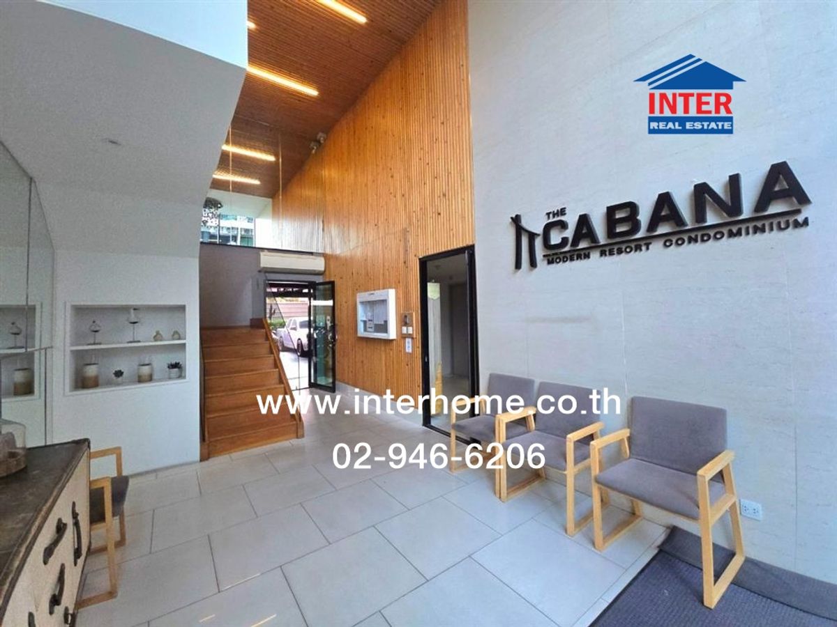 For SaleCondoSamut Prakan,Samrong : Condominium 32.75 sq.m. The Cabana near Mim Peria World Samrong Near Soi Sukhumvit 78, Sukhumvit Road, Old Railway Road, Pak Nam Phra Pradaeng, Samut Prakan