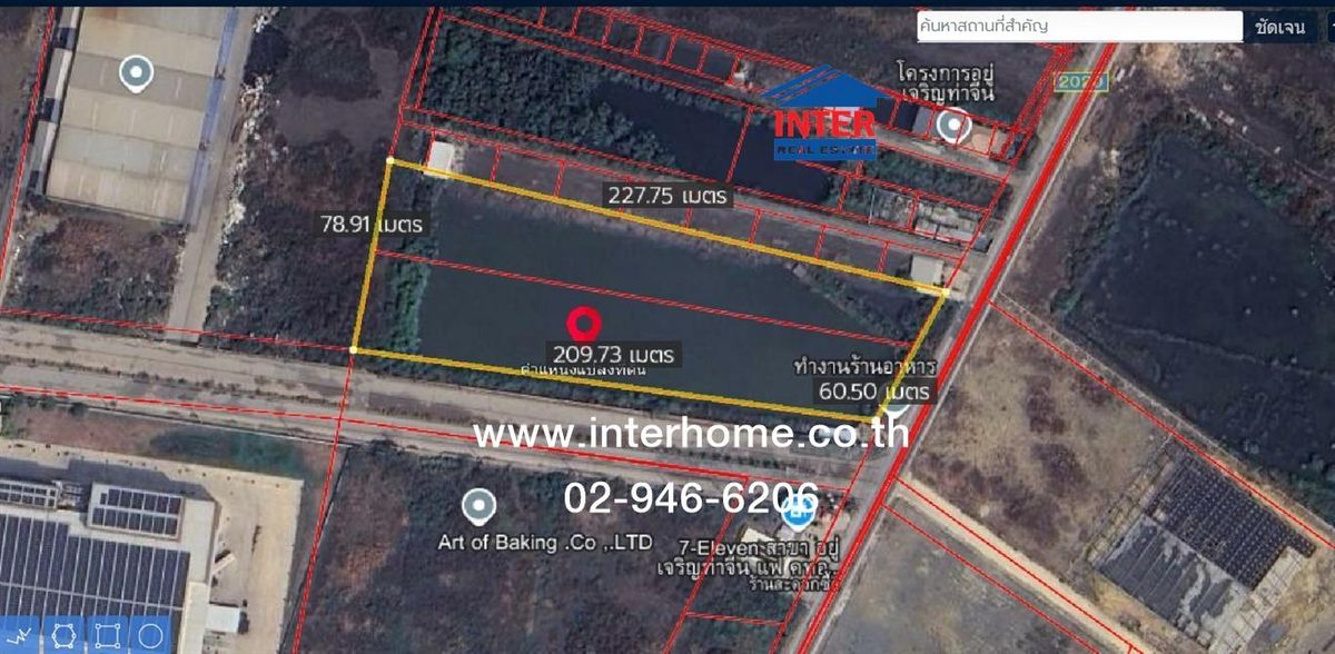 For SaleLandMahachai Samut Sakhon : 10 rai of land near Big C Tha Chin, Rama 2 Road, Rural Road, SG 2020, Samut Sakhon, Samut Sakhon