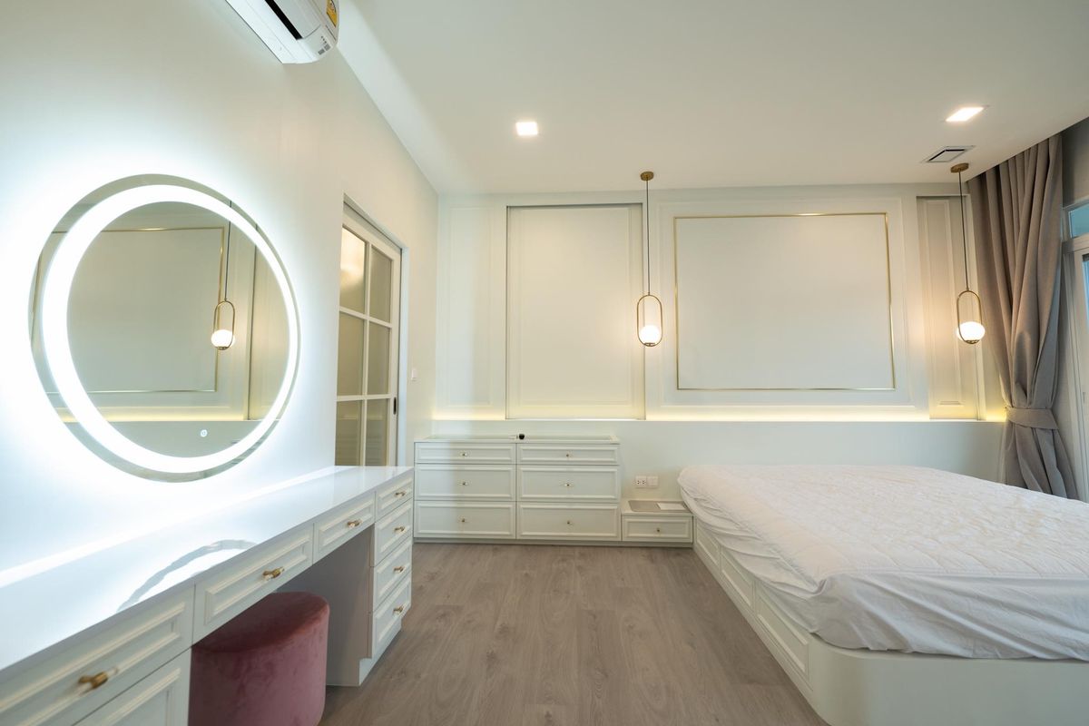 HouseLadkrabang, Suwannaphum Airport : K-6323 Sell! Detached house, Manthana, Bang Na Wong Ring, ready to be near Mega Bangna