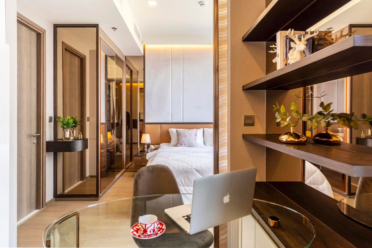 For RentCondoSukhumvit, Asoke, Thonglor : Celes Asoke Condo, beautiful room, complete furniture Ready to rent