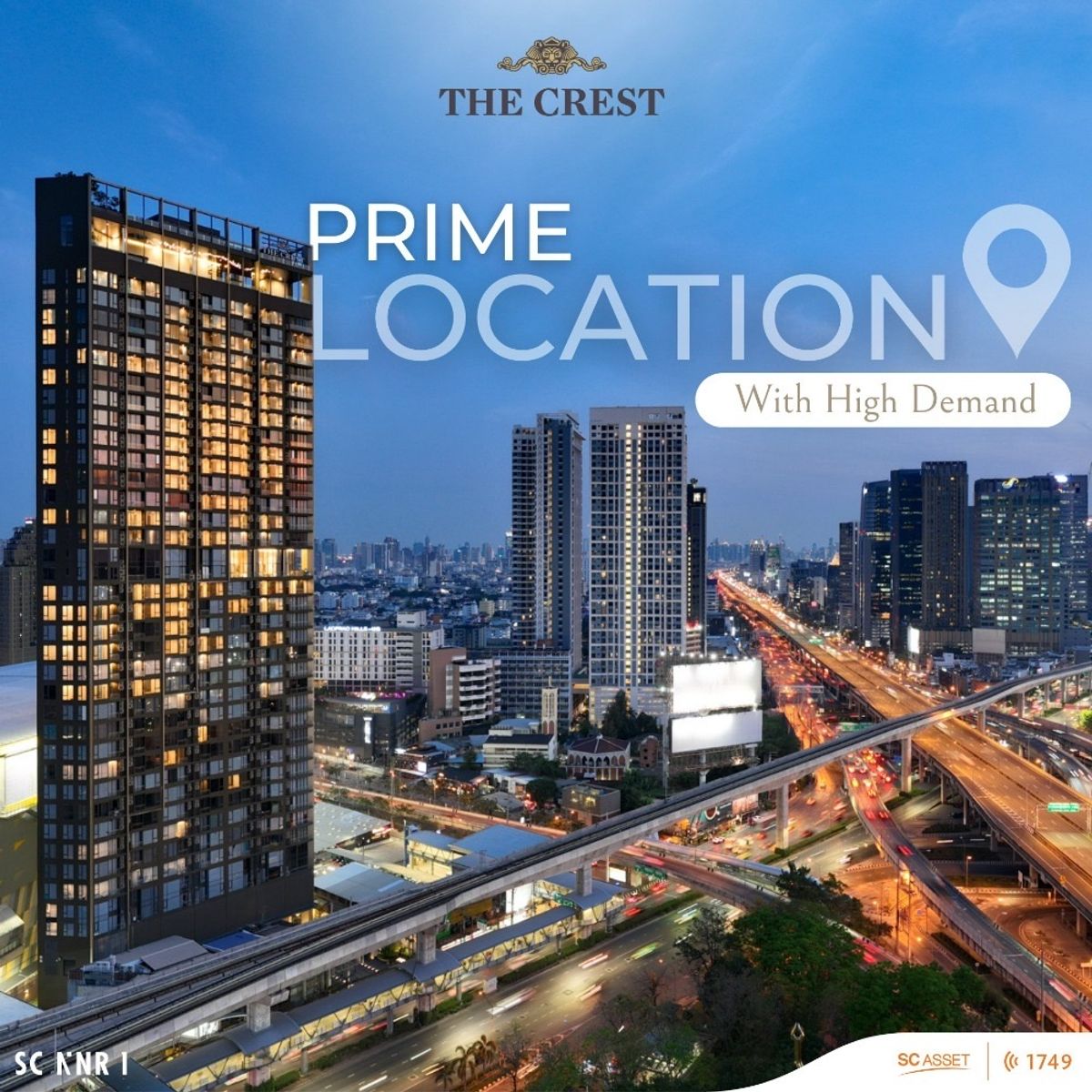 ให้เช่าคอนโดลาดพร้าว เซ็นทรัลลาดพร้าว : Condo For Rent #The Crest Park Residenc ห้องตกแต่งครบ วิวสวย เดินทางสะดวกติด BTS และ MRT