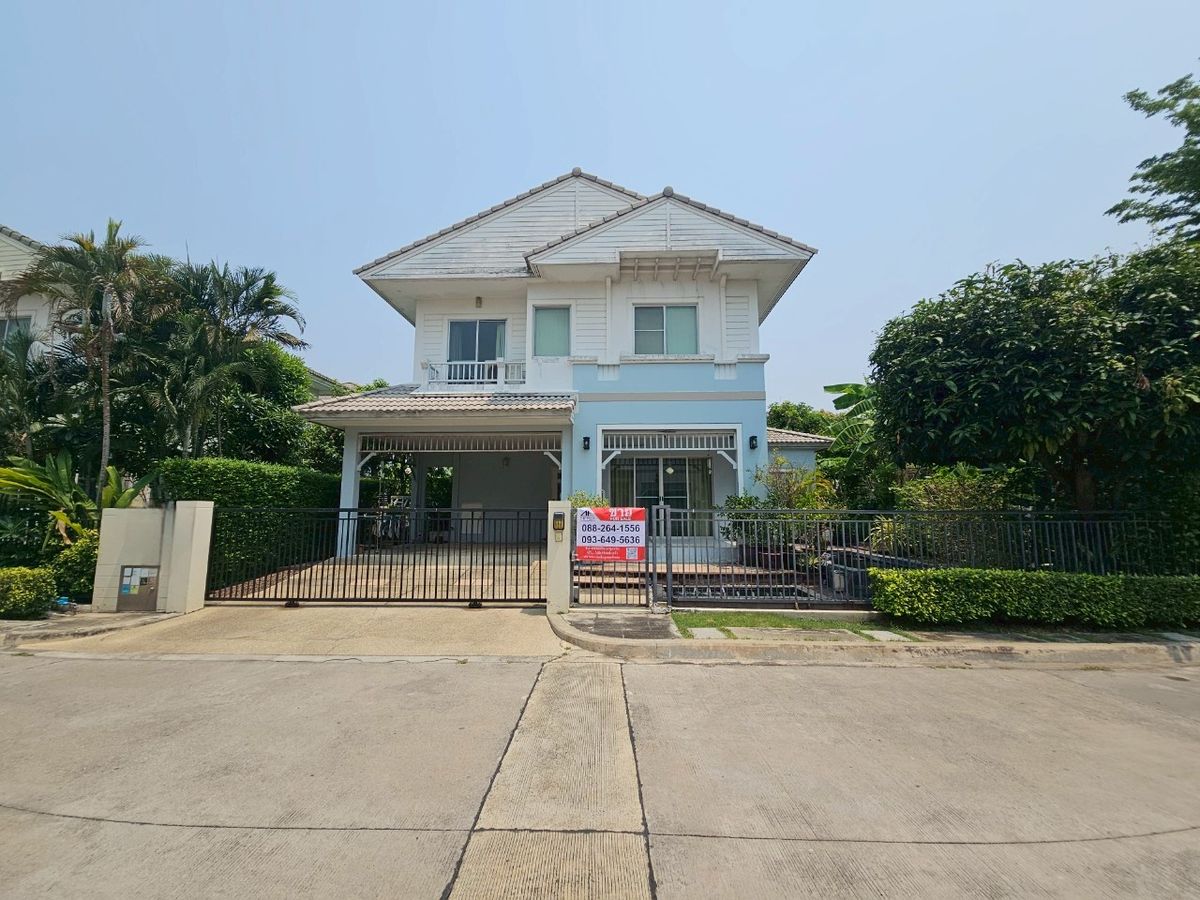 For SaleHouseRama5, Ratchapruek, Bangkruai : 2 -storey detached house for sale in the main road, Manthana Pinklao Rama 5, 190 sqm. 61.5 sq.m. 
