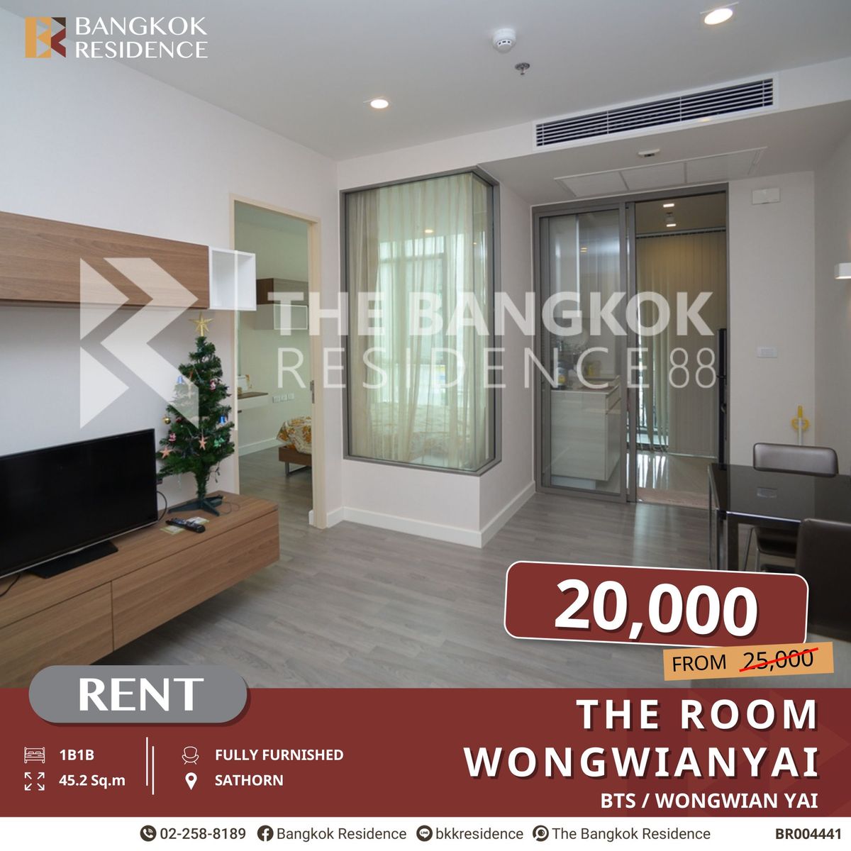 ให้เช่าคอนโดวงเวียนใหญ่ เจริญนคร : The Room Wongwianyai คอนโด 1 ห้องนอนพร้อมอยู่ ใกล้ BTS วงเวียนใหญ่