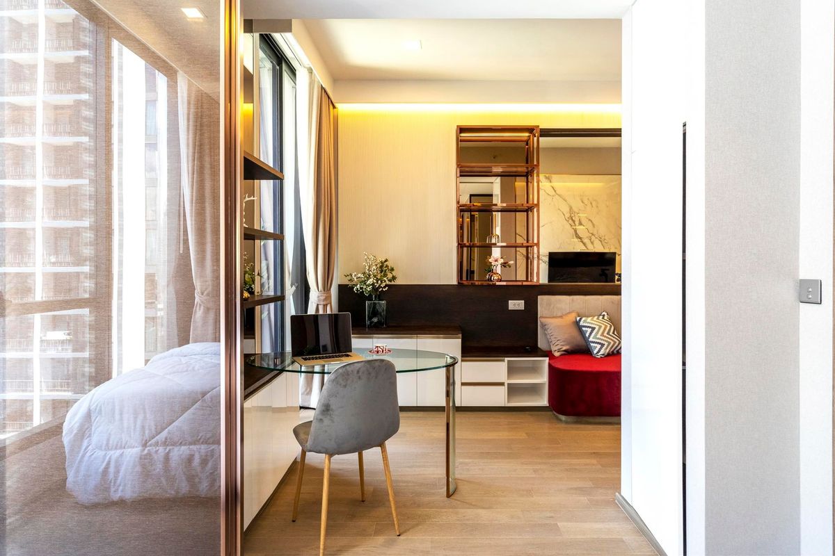 For RentCondoSukhumvit, Asoke, Thonglor : Celes Asoke Condo, beautiful room, complete furniture Ready to rent