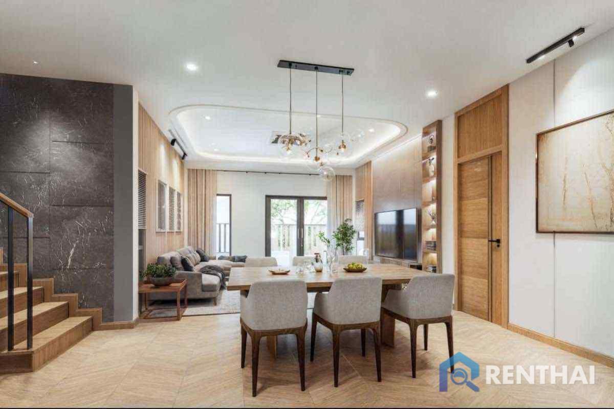 For SaleHousePattaya, Bangsaen, Chonburi : 3-Bedroom Home Pattaya Near Mapprchan Lake