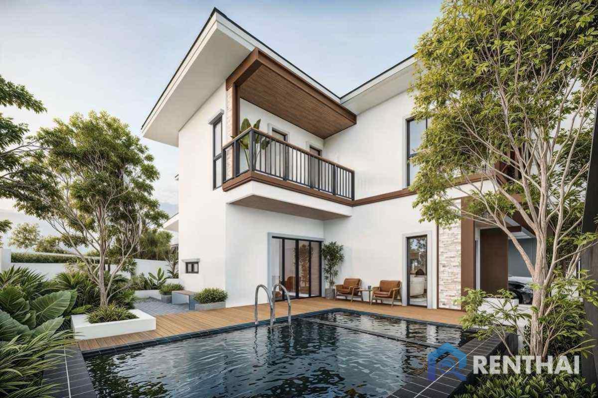 For SaleHousePattaya, Bangsaen, Chonburi : 3-Bedroom Home Pattaya Near Mapprchan Lake