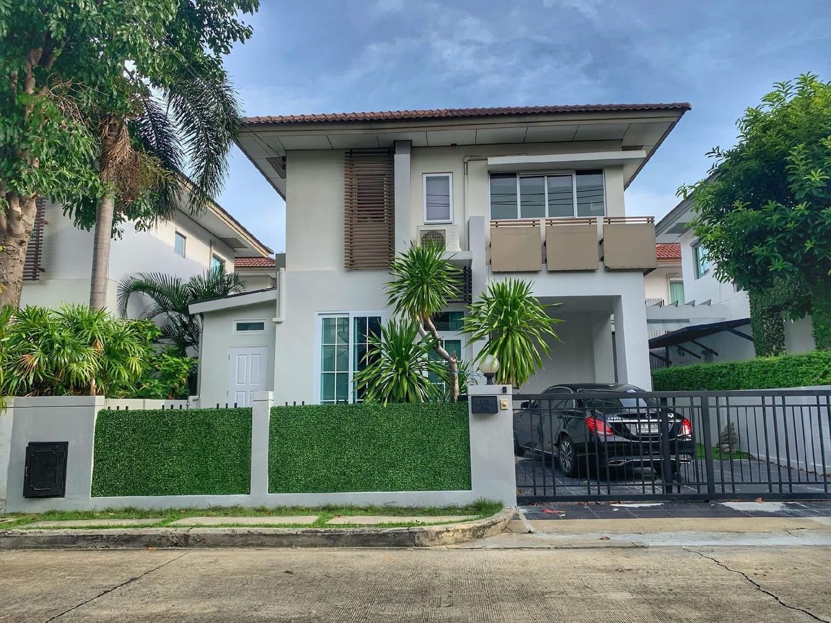 For RentTownhomeRama9, Petchburi, RCA : Rent‼ ️ Detached house near Krungthep Kreetha  Village, Ring Ring Rama 9, Sansiri Project 🚩 35,000/month (minimum contract 1 year) 43 sq.m.