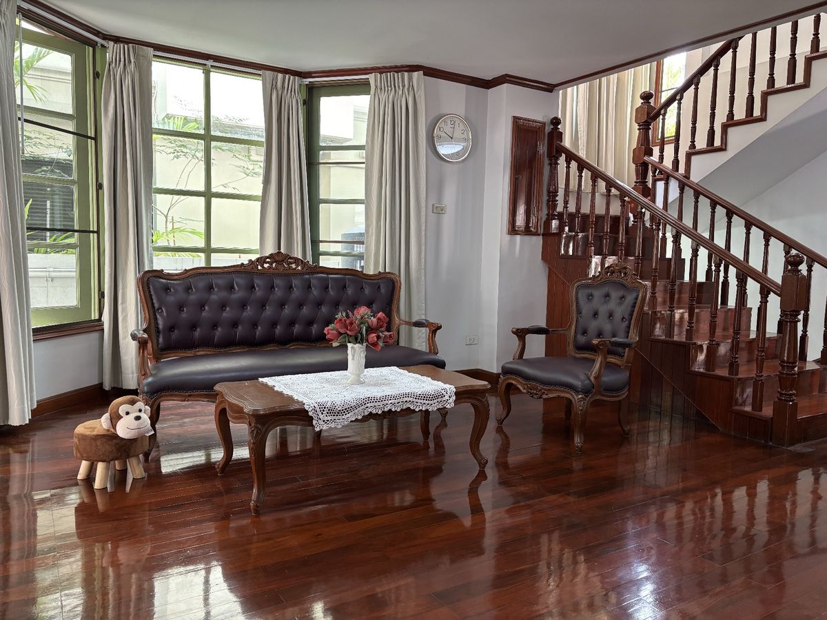 For RentHouseKasetsart, Ratchayothin : 2 storey detached house for rent-Vibhavadi-Samian Nari Temple, near Kasetsart University, Bang Khen