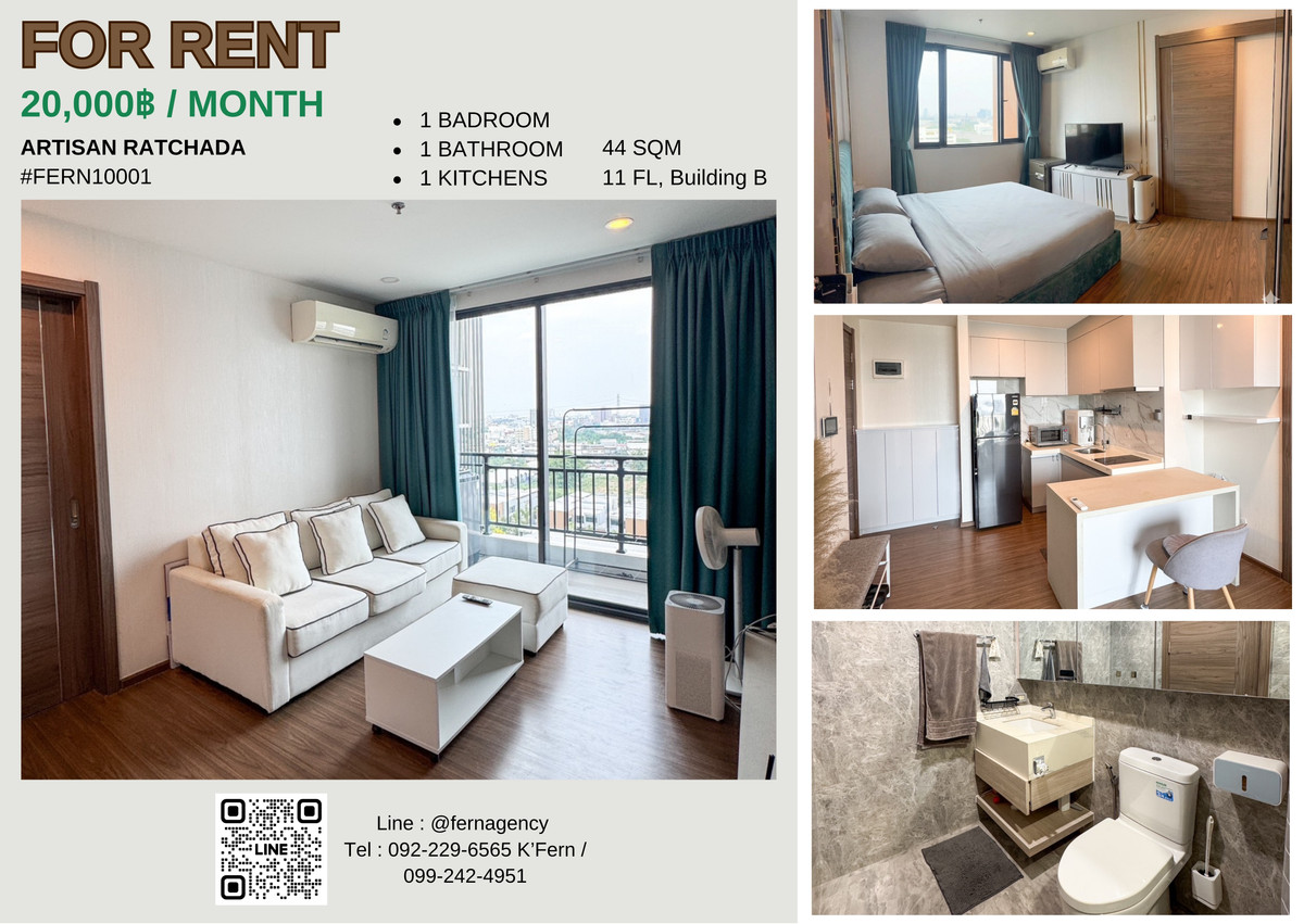 For RentCondoRatchadapisek, Huaikwang, Suttisan : ✨ Rent a luxury condo & quot; Artisan Ratchada & quot; Attach MRT Cultural Center ✨