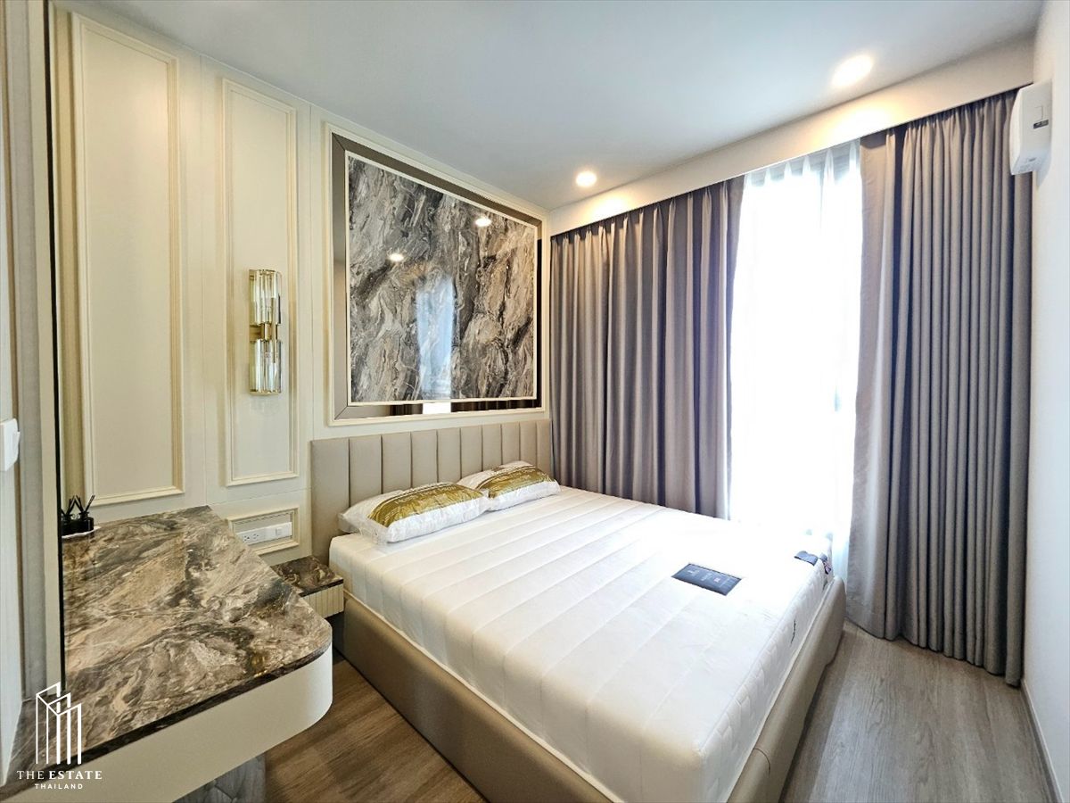 คอนโดบางนา แบริ่ง ลาซาล : For sale and rent Whizdom The Forestias (Destinia) ทิศเหนือ ตำแหน่งมุม เป็น 1 ห้องนอนที่ขนาดใหญ่ที่สุดในชั้น @7.34
