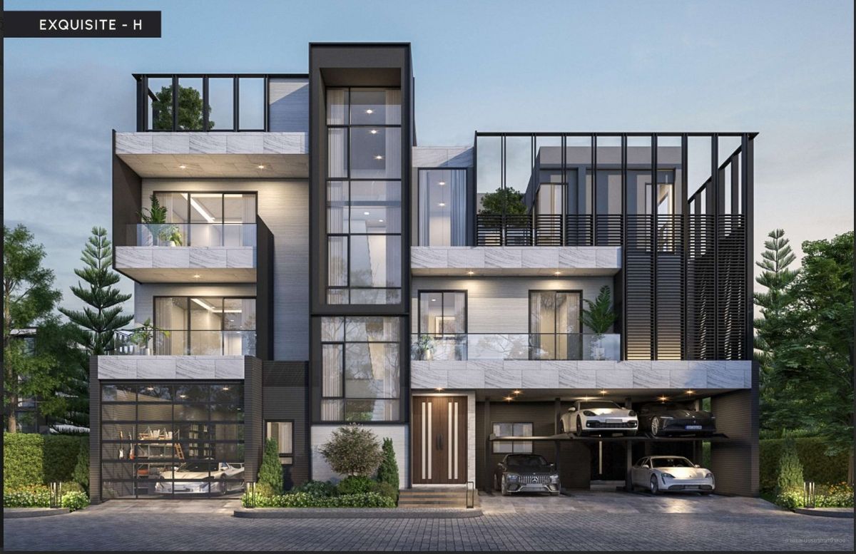 ขายบ้านเลียบทางด่วนรามอินทรา : Luxury House For Sale 95E1 - Ninety Five East One  4ชั้น พร้อมลิฟต์ขึ้นลง เลียบด่วนรามอินทรา เขตบางกะปิ กรุงเทพมหานคร 10240