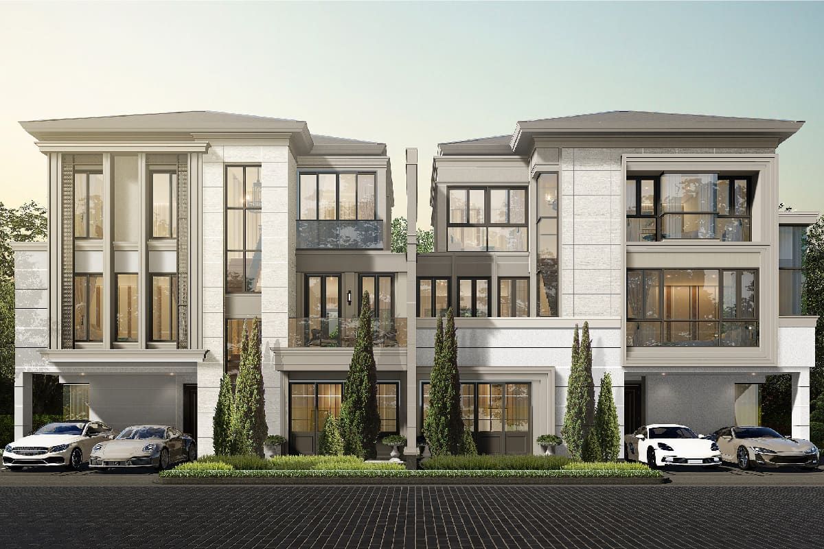 For SaleTownhomeOnnut, Udomsuk : House 3 stories, 4 bed 4 bath, “Baan Klang Muang Classe Sukhumvit 77” , close to BTS Onnut and International School