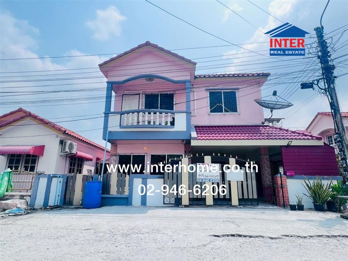 ขายบ้านลาดกระบัง สุวรรณภูมิ : บ้านเดี่ยว 2 ชั้น 27.5 ตร.ว. บ้านเดี่ยว ซอยกำนันเย็น ถนนฉลองกรุง ถนนเลียบคลองลำกอไผ่ เขตลาดกระบัง กรุงเทพมหานคร