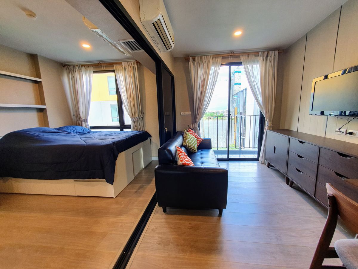 ขายคอนโดนนทบุรี บางใหญ่ บางบัวทอง : 🔥ขายด่วน🔥คอนโด Metro Luxe Riverfront รัตนาธิเบศร์ (ห้องวิวแม่น้ำ) เฟอร์นิเจอร์ใหม่เอี่ยม พร้อมเข้าอยู่ทันที