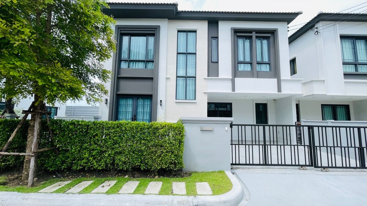 For RentHouseSamut Prakan,Samrong : Rent a 2-story twin house.