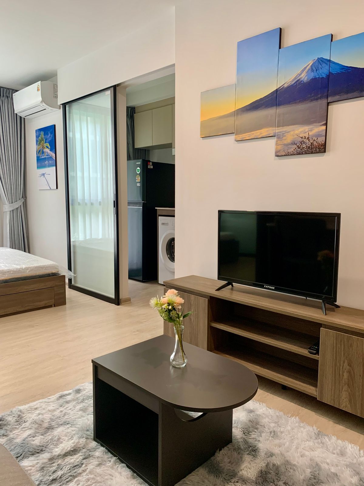 ให้เช่าคอนโดปทุมธานี รังสิต ธรรมศาสตร์ : เช่า : คอนโด Nue Core khu khot| นิวคอร์ คูคต ชั้น 2(studio) ตึก E