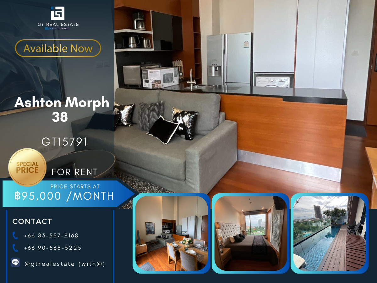 ให้เช่าคอนโดสุขุมวิท อโศก ทองหล่อ : ✨ GT15791 | คอนโด Ashton Morph 38  ห้องสวย เฟอร์นิเจอร์ครบ พร้อมเช่าอยู่