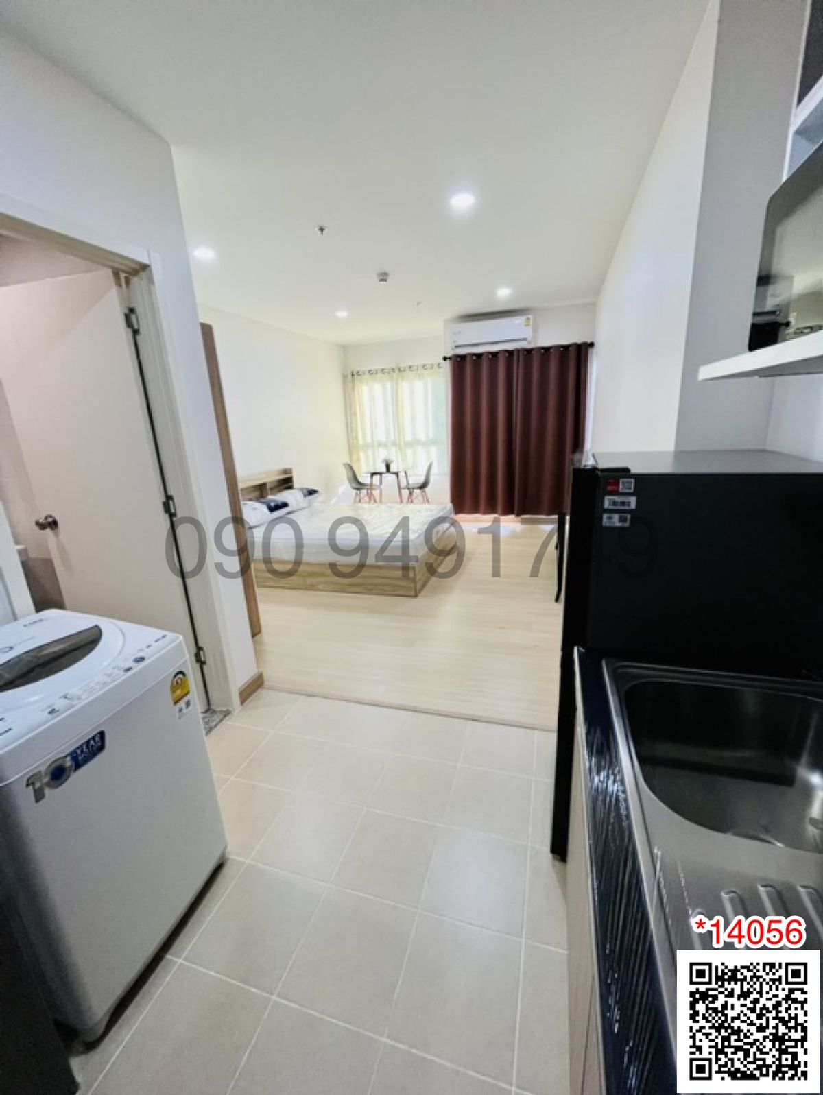 For RentCondoSamut Prakan,Samrong : Condo for rent, Supalai Veranda Sukhumvit 117, 1 bedroom, 27th floor, near BTS Pu Chao 200 meters