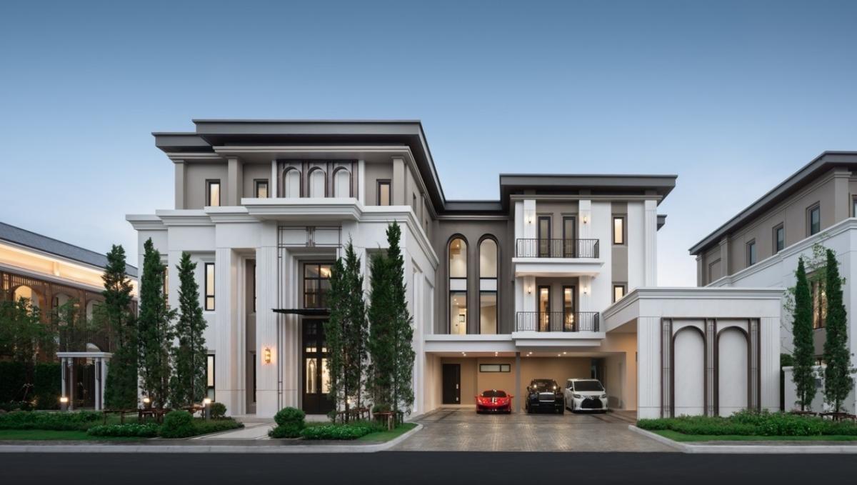 ขายบ้านบางนา แบริ่ง ลาซาล : 💥 LAST UNIT For Sale ขายบ้านตัวอย่าง CINQ ROYAL Krungthep Kreetha 6 Bed 8 Bath 2 ห้องแม่บ้าน ราคา 140 ล้านบาท !